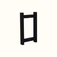 Poignée carrée de type échelle pour porte en verre