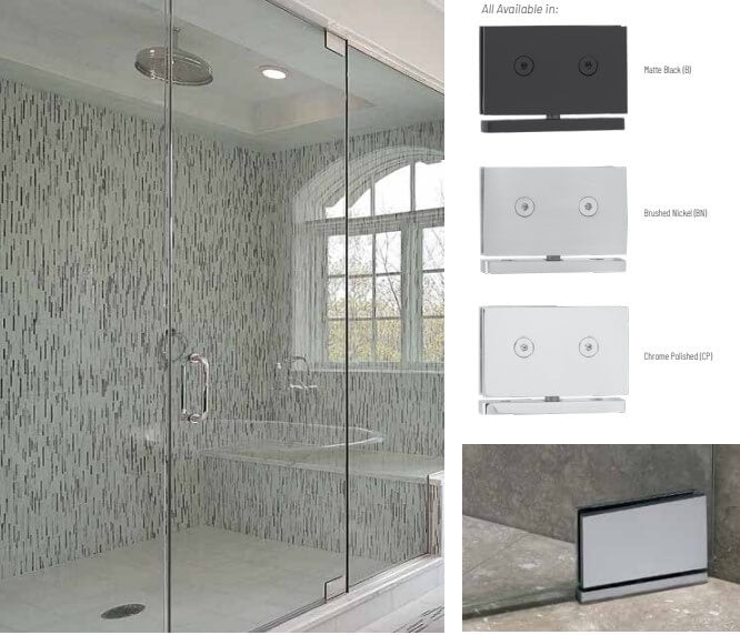 Pentures à pivot pour douche et cellier