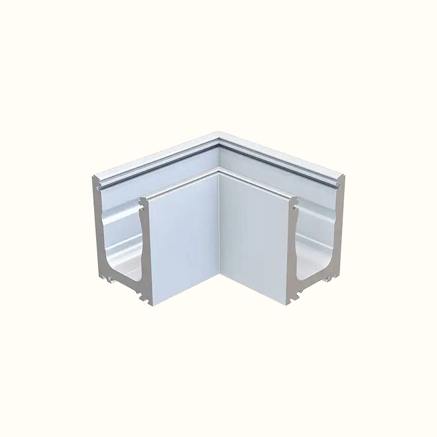 Coin en aluminium pour rail encastré