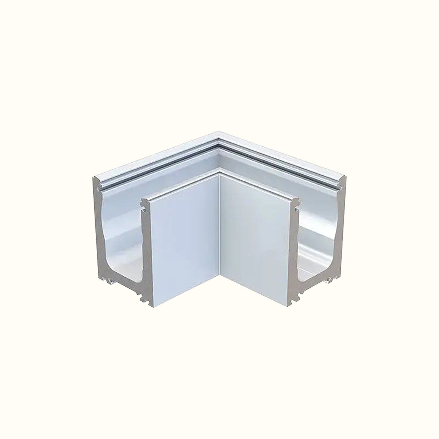Coin en aluminium pour rail encastré