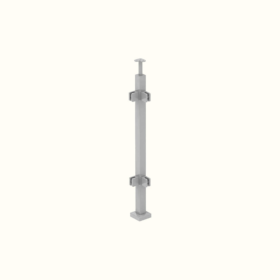 Poteau carré Elite - Inox Satin