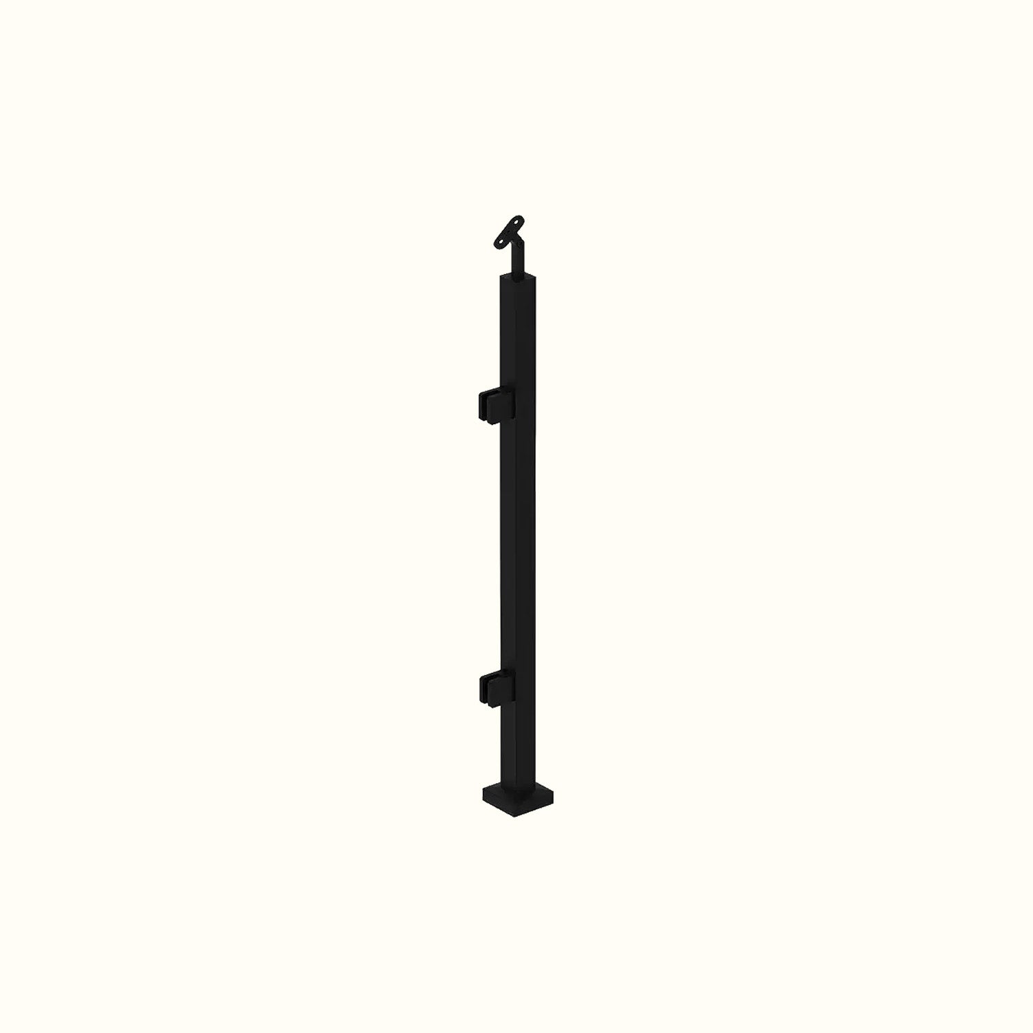 Poteau carré Elite - Noir Mat