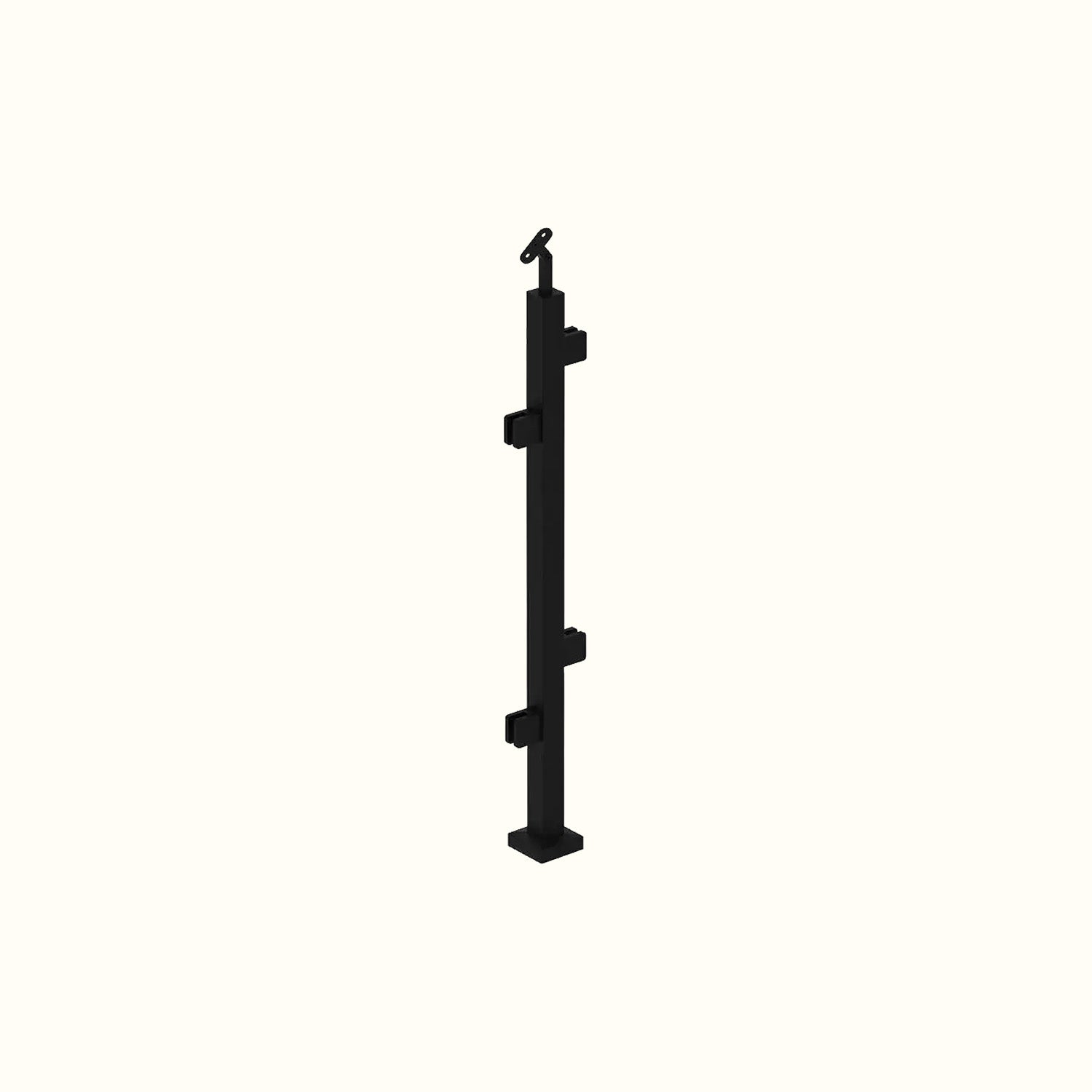 Poteau carré Elite - Noir Mat