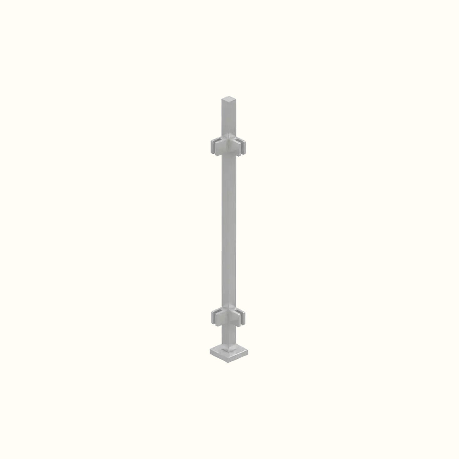 Poteau carré Elite - Inox Satin