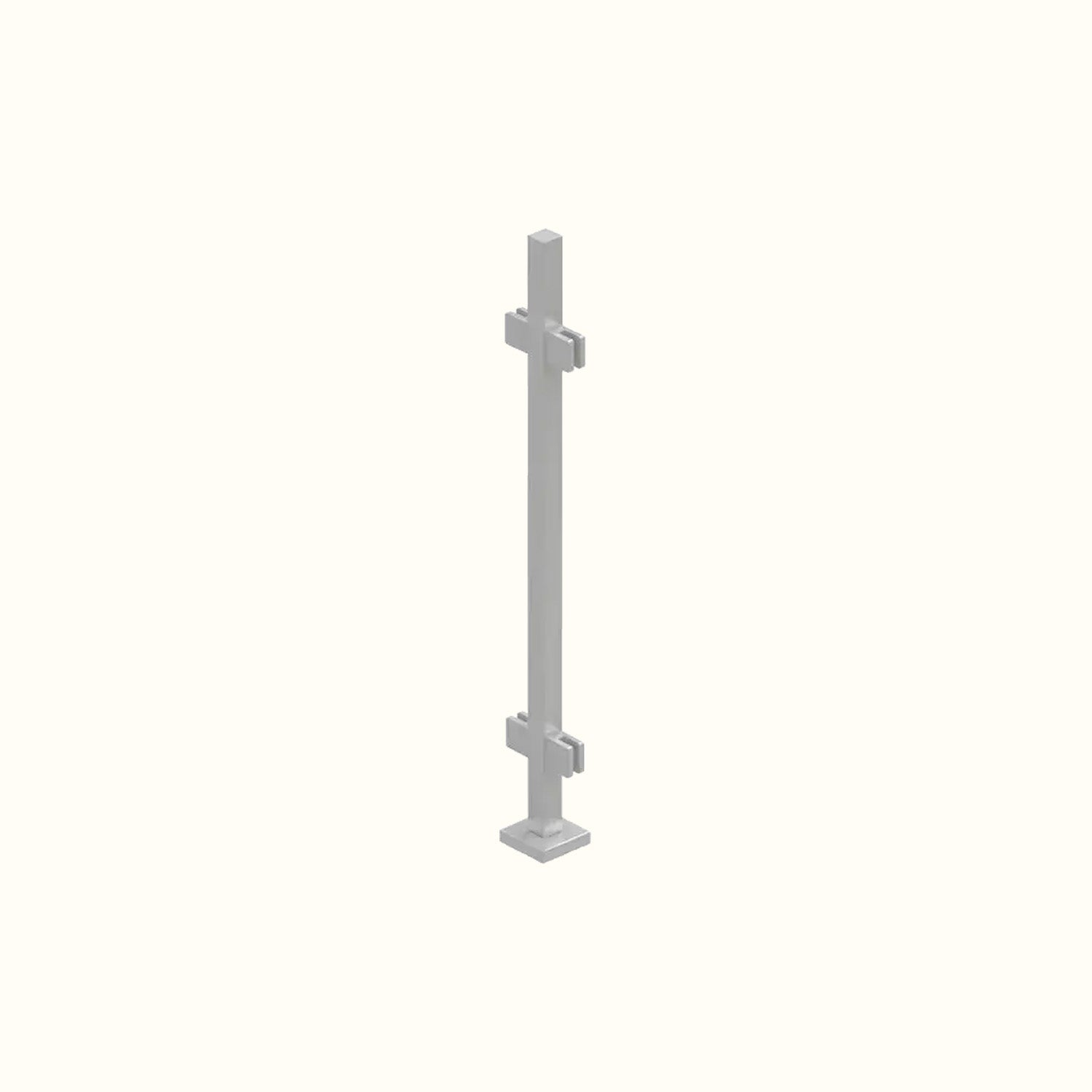Poteau carré Elite - Inox Satin