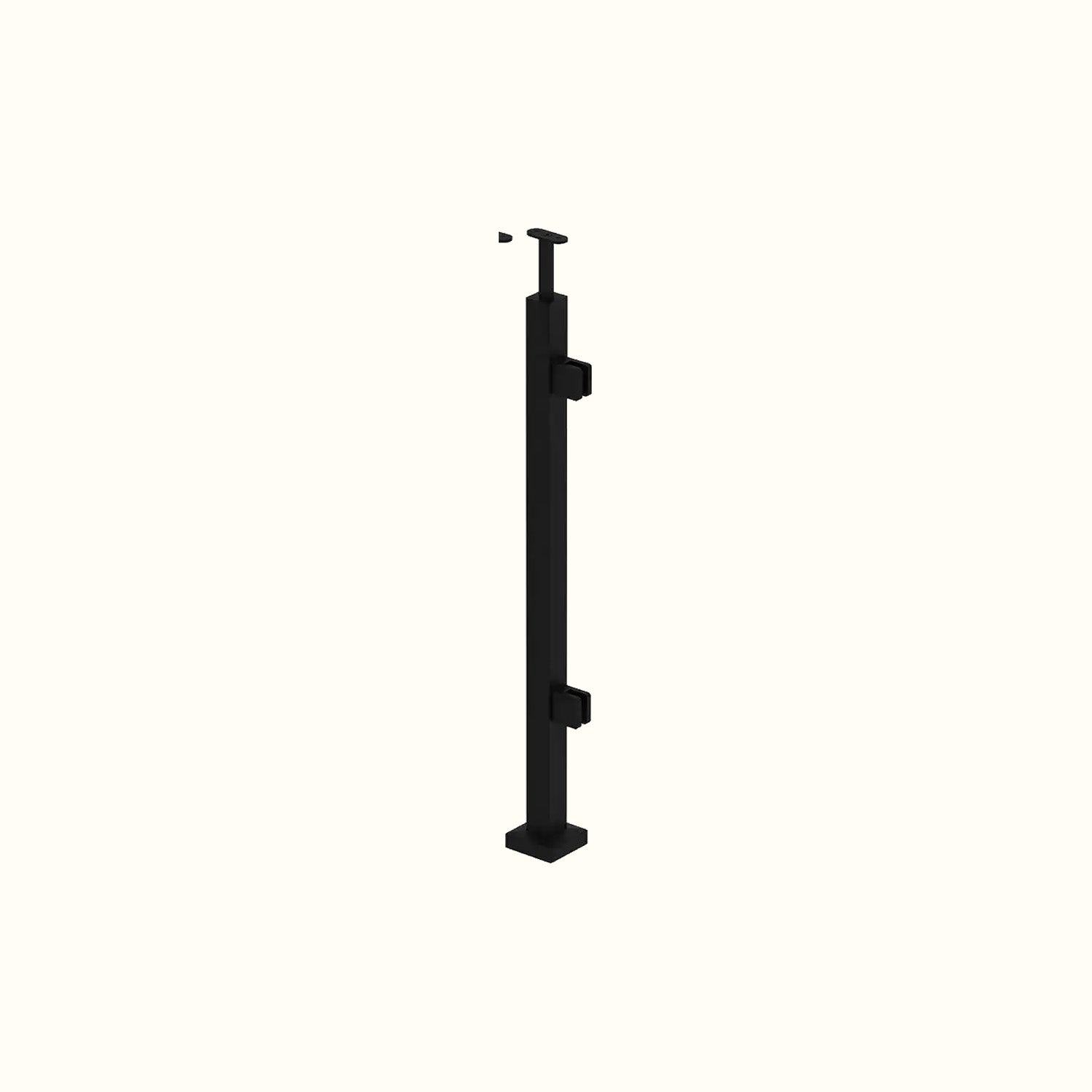 Poteau carré Elite - Noir Mat