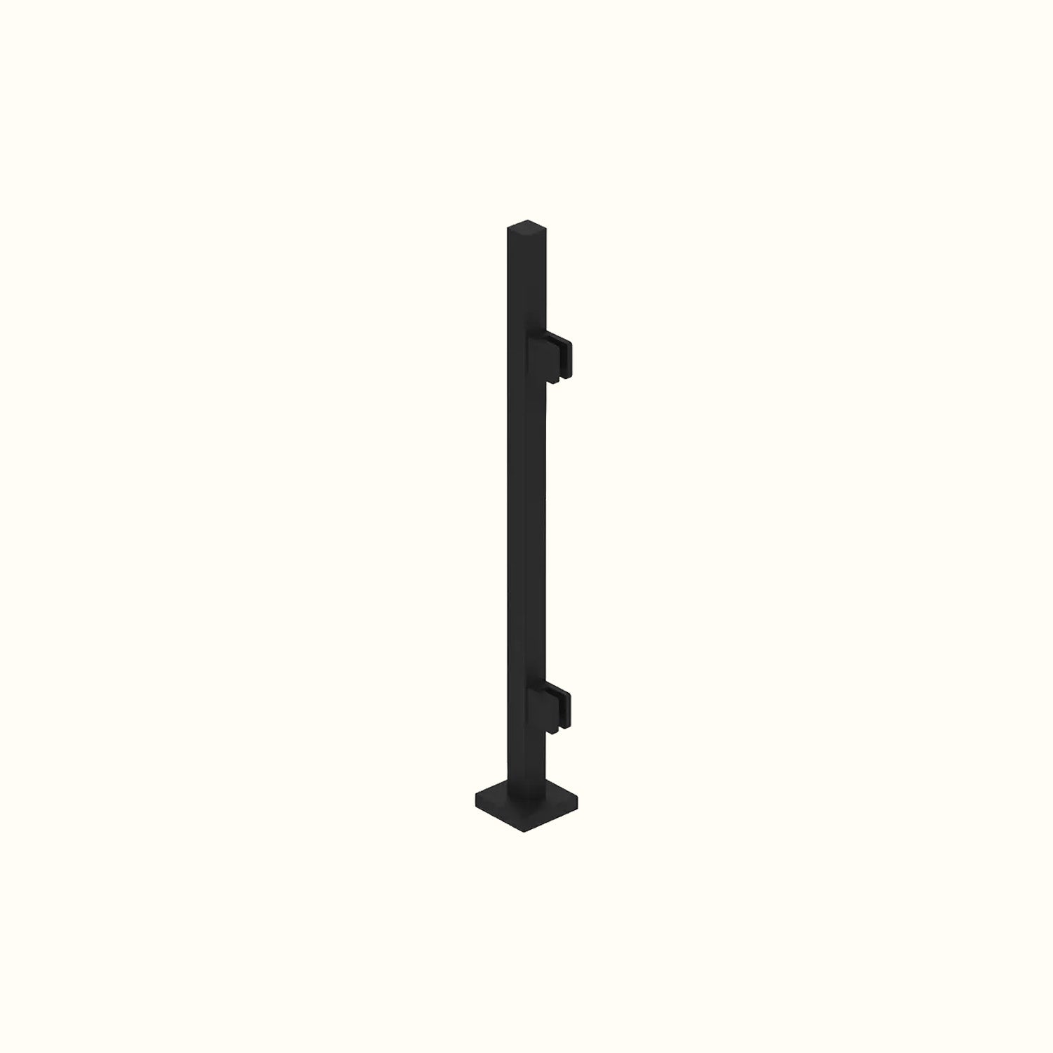 Poteau carré Elite - Noir Mat