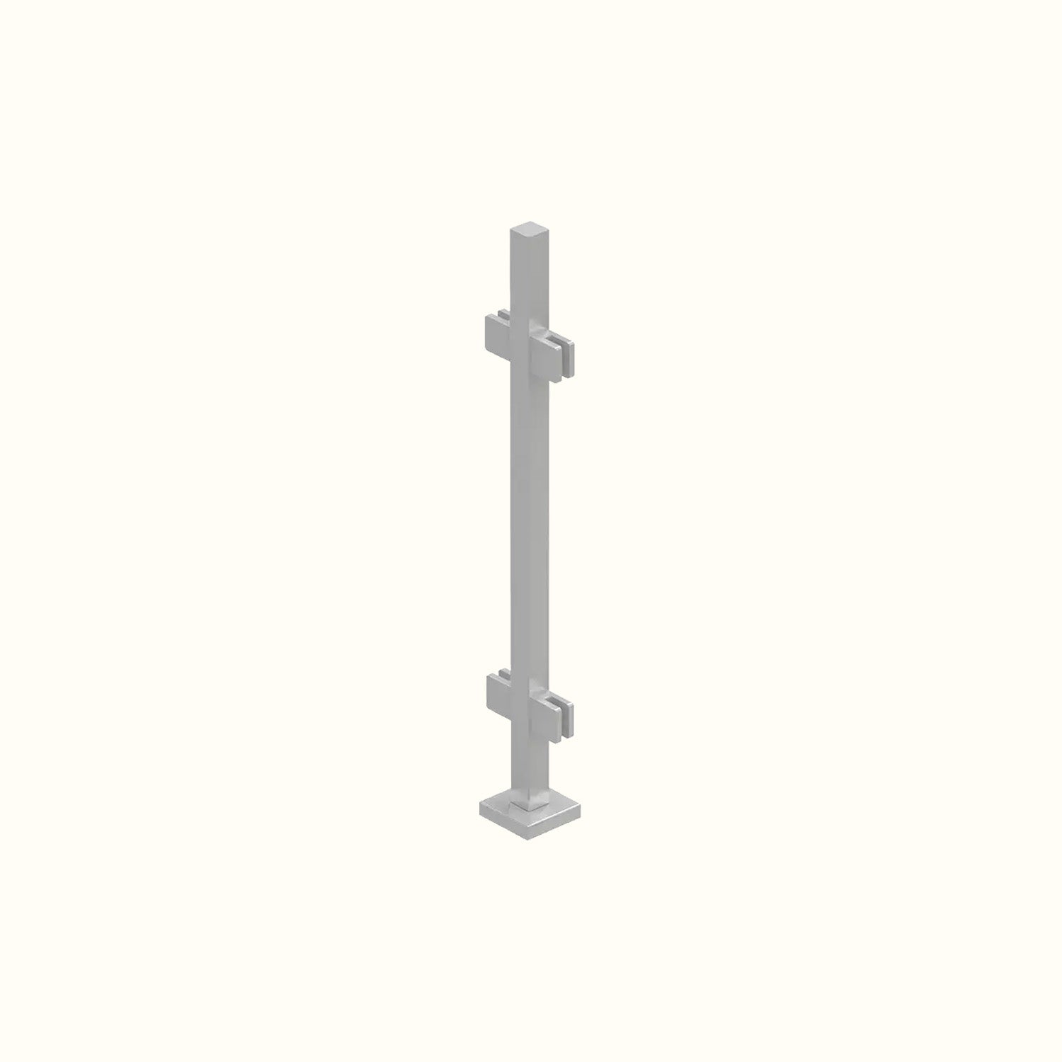 Poteau carré Elite - Inox Satin
