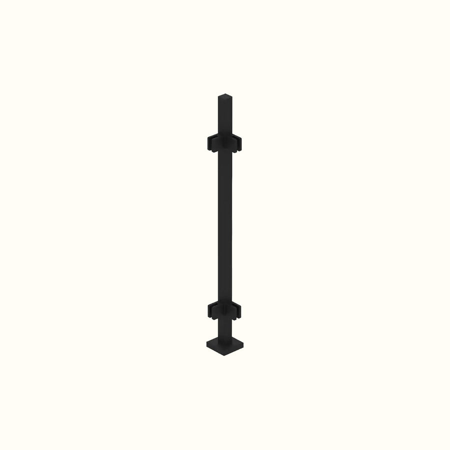 Poteau carré Elite - Noir Mat