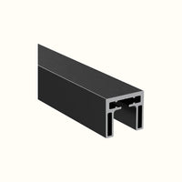 Rail capuchon carré pour verre 10 ou 12 mm