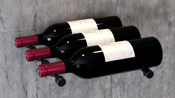 Support à vin en aluminium anodisé
