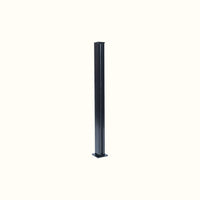 Poteau aluminium pour verre inséré 10mm - Régulier (pleine hauteur)