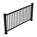 Rampe en aluminium avec barreaux