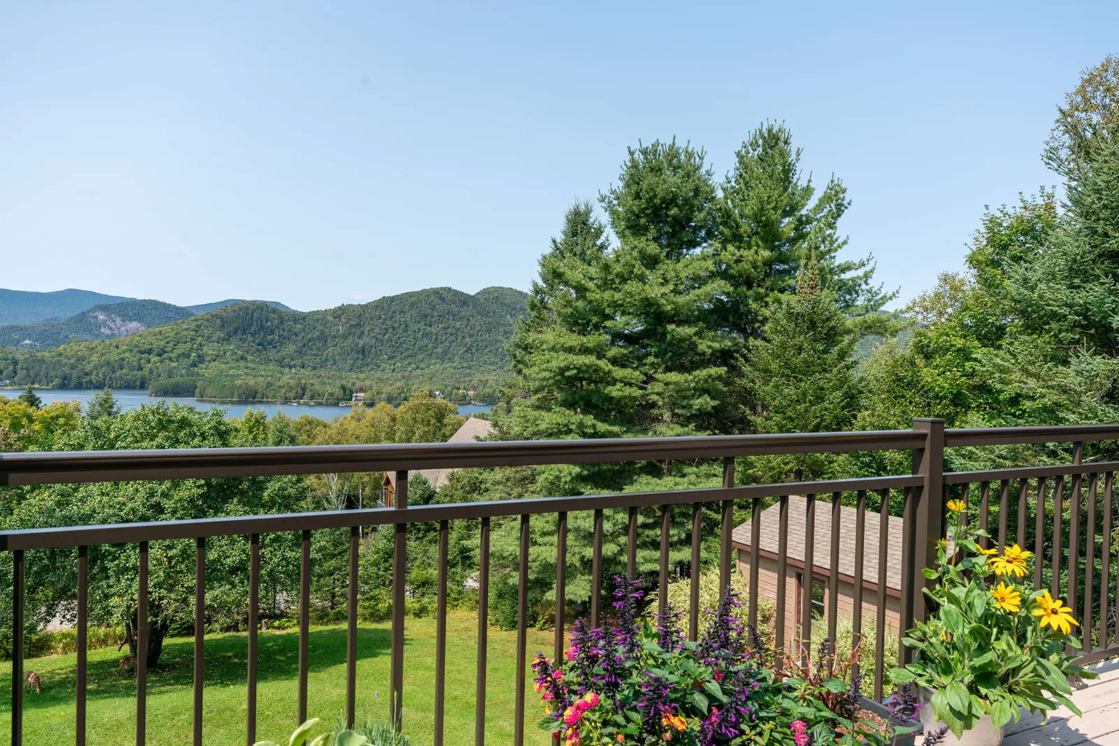 Rampe en aluminium avec barreaux